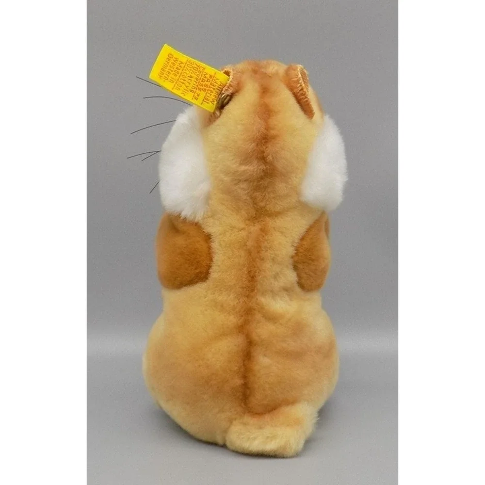 Steiff Goldy the Hamster Vintage w/ Tag Button & Ribbon W Germany PA 55 MASS 73